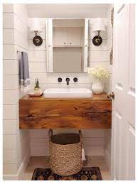 Boasting superior designs and unparalleled style. Half Bath Remodel With Floating Vanity And Shiplap Half Bath Vanity This Half Bath Remodel Consisted Of Half Bath Remodel Half Bathroom Remodel Bath Remodel