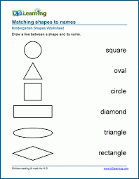 This activity helps toddlers remember how a shape appears thus making it an ideal activity for younger toddlers who are still learning how shapes look. Names Of Shapes Worksheets For Preschool And Kindergarten K5 Learning