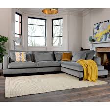 Lugano Right Hand Corner Sofa Grey Velvet Corner Sofa Design Grey Sofa Living Room Corner Sofa Living Room