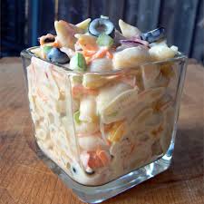 Add fruit cocktail, pineapple, kaong, nata de coco, cheese, and raisins. Creamy Macaroni Salad Recipe Allrecipes