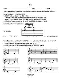 Quarter, half, dotted half, whole notes, ties, and rests, worksheet 2.2 quarter, half, dotted half, whole notes, ties, and rests, additional practice, worksheet 2.3 Ties Worksheet By J Hutson Bands Teachers Pay Teachers