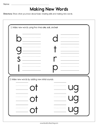 Cvc words with pictures worksheets for preschool and kindergarten. Making New Words Worksheet Have Fun Teaching