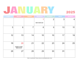 January 2025 Calendar With Holiday