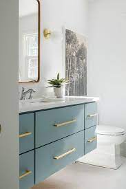 This wonderful combination of black and gold can make your bathroom truly royal and luxury at a cheap rate, by the way. Gold And Blue Bathroom Design Ideas