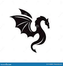 драконов силуэт стилизованный вектор Иллюстрация вектора - иллюстрации  насчитывающей икона, сказание: 271268808
