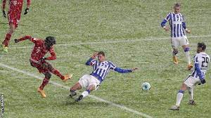 They have four wins, five draws, and ten losses with a 25:35 goal difference. Hertha Berlin 0 1 Bayern Munich Kingsley Coman Scores Winner Bbc Sport
