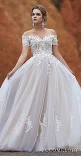Cocomelody Wedding Dresses 2019 Lace Off The Shoulder Ball Gown Wedding D Tulle Skirt Wedding Dress Pastel Yellow Bridesmaid Dresses Yellow Bridesmaid Dresses