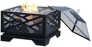 Its unique features include a cooking grate for convenient grilling, a mesh screen for safety Small Pleasant Hearth Martin Extra Deep Wood Burning Fire Pit 26 Inch With Square Fire Pit Cover Patio Lawn Garden Fire Pits Outdoor Fireplaces Princepalace Co Th