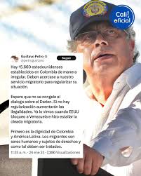 El presidente Gustavo Petro responde al anuncio de Estados Unidos de  suspender el trámite de visados en Colombia. Dijo que “hay 15.660  estadounidenses establecidos en Colombia de manera irregular” que deben  “acercarse
