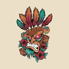 One side looks like an angry face, while the other looks like an happy smiling face. Aku Aku Crash Bandicoot T Shirt By Redbug The Shirt List Crash Bandicoot Tattoo Tiki Art Crash Bandicoot