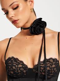 Kia Black Satin Corset Dress