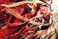 Elfen Lied By Ofskysociety On Deviantart Elfen Lied Battle Fan Carnage