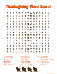 Perfect for the classroom or as a fun activity at home. Printable Thanksgiving Word Search