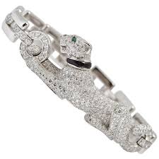 New swarovski power collection air element bracelet, black, stainless steel. Cartier Panther Diamond Bracelet Cartier Panther Swarovski Crystal Bracelet Diamond