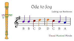 Vmm Recorder Song 11 Ode To Joy Ode To Joy Recorder Songs Songs