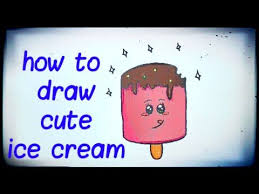رسم ايس كريم سهل للاطفال بالخطوات how to draw cute ice cream youtube drawing for kids cartoon drawings drawings