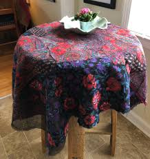 (pic 2) 12 mesh canvas and 32 dmc wool yarn is required. Repurposed Tablecloth Laverne Zabielski