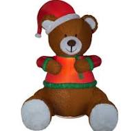 Gemmy 8.5 ft. Animated Hugging Teddy Bear with Santa Hat Inflatable G-88537  - The Home Depot