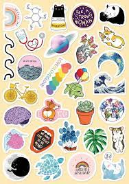 Small Large Custom Vsco Girls Stickers Light Pink Blue Etsy In 2021 Girl Stickers Print Stickers Aesthetic Stickers