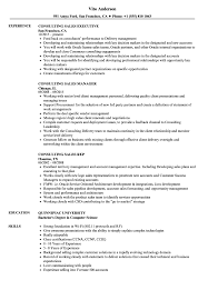 consulting sales resume samples
