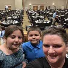 Gladden Elementary School students Jaxson and Emery Sprigg, and their  school librarian Michelle Stegmaier, presented the Show Me Reader's Award  to author Terry Border at the Missouri Association of School Librarians'  conference!