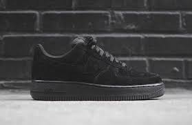 Black Air Force 1 Low Top Nike Air Force 1 Low Triple Black Suede Eu Kicks Sneaker Magazine Sneakers Nike Nike Air Force