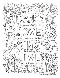 I just designed this set of cute i love you mom / mommy coloring pages! 12 Inspiring Quote Coloring Pages For Adults Free Printables Everythingetsy Com