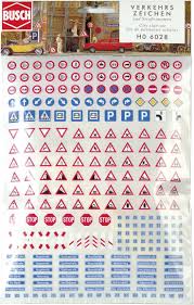Some older designs of signs may still be seen on the roads. Busch 6028 H0 Set Road Sign Street Names House Numbers Assembly Kit Conrad Com