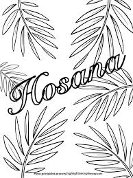 Customize the letters by coloring with markers or pencils. Palm Sunday Hosansa Printable Coloring Sheet Palm Leaves