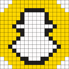 Logo Snapchat Pixel Art Pixel Drawing Graph Paper Drawings