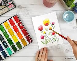 The middle of your palette is the best place to mix your colors. Easy Watercolor Flowers Step By Step Tutorial Dawn Nicole