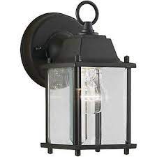Filament Design Lumiere Fixee Au Mur Avec Abat Jour Clair Couleur En Noir Home Depot Canada Outdoor Sconces Outdoor Wall Lantern Wall Lantern