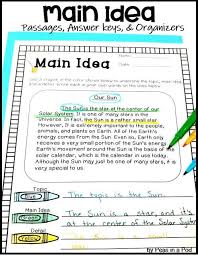 How To Teach Main Idea Peas In A Pod Lessons Main Idea Worksheet Teaching Main Idea Reading Main Idea