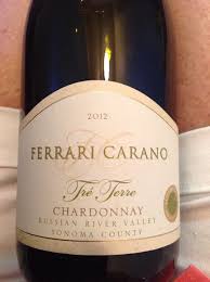 Unctuous, rich and buttery, with concentrated ripe pear, baked apple and pastry flavors that feature some tropical fruit accents. 2012 Ferrari Carano Chardonnay Tre Terre Usa California Sonoma County Russian River Valley Cellartracker