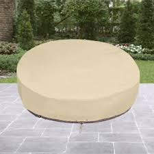 75 heavy duty 420d waterproof daybed cover outdoor round canopy day bed sofa cover patio furniture cover uv weather resistant black durability: Amazon Com Sunpatio Outdoor Daybed Cover Heavy Duty Waterproof Round Canopy Sofa Bed Cover With Taped Seam Patio Furniture Set Cover All Weather Protection 75 Dia X 35 16 H Beige Kitchen Dining