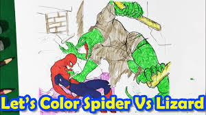 Lizard man coloring pages #2796082. Spider Man Vs The Lizard Again Coloring Pages Sailany Coloring Kids Youtube