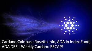 The latter seems to be a high side. Cardano Coinbase Rosetta Ada Defi By Iohk Ada Index Fund And More Weekly Cardano Recap Youtube