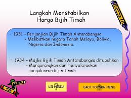 Bagaimanapun setelah kemerdekaan dicapai, sedikit demi sedikit kepentingan dalam. Kegunaan Bijih Timah Pada Zaman Tradisional