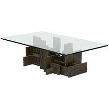 This coffee table was designed by paul evans for the lane furniture company in the 70's. Brutalist Style Sculpted Bronze Coffee Table By Paul Evans For Sale At 1stdibs