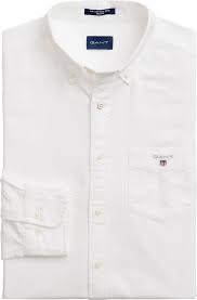 gant oxford πουκαμισο regular fit ανδρικο λευκο - Ανδρικά Πουκάμισα -  Shopistas