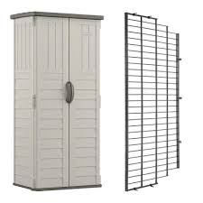 This large vertical shed is designed to supply generous storage space for outdoor gear, tools, equipment, firewood, sporting goods, and more. Suncast Vertical Storage Shed Target