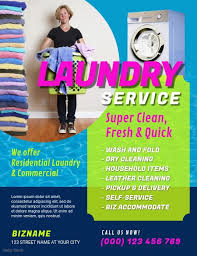 Laundry Service Flyer Template Dry Cleaning Business Laundry Business Cleaning Service Flyer
