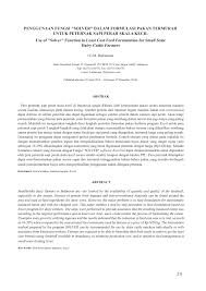 Pdf Penggunaan Fungsi Solver Dalam Formulasi Pakan Termurah Untuk Peternak Sapi Perah Skala Kecil