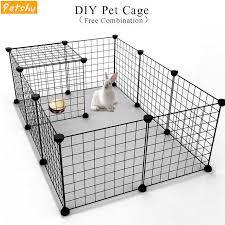 Recinto portatile per cani gatti conigli. Petshy Fai Da Te Recinzioni Per Animali Domestici Gabbia Per Cani Box Ferro Rete Gatto Cucciolo Cuccia Casa Combinazione Gratuita Animale Uccello Coniglio Giocare Camera Da Letto Casette Cucce E Recinti Per Animali