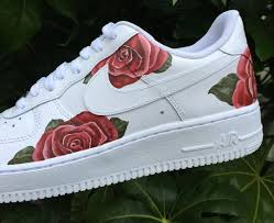 Roses Really Smell Like Oooh Oooooh Oooooh Nike Air Shoes Painted Nikes White Nike Shoes