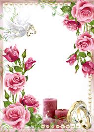 Soft Pink Wedding Photo Png Frame Soft Pink Wedding Wedding Frames Wedding Cards