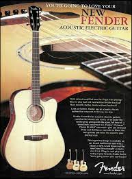 Fender Gd 47sce Grand Auditorium Acoustic Electric Guitar Advertisement 2001 Ad Fender In 2021 Fender Acoustic Learn Acoustic Guitar Fender Guitar Amps