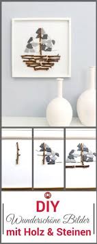 Ikea Hack Ribba Bilderrahmen Mit Holz Und Steinen Ikea Bilderrahmen Baby Diy Bilderrahmen