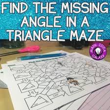 Missing Angle In A Triangle Digital Activity Triangle Angles Triangles Activities Math