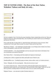 All created by our global community of independent web designers and. Calameo Top 10 Tattoo Links The Best Of The Best Tattoo Websites Tattoos And Body Art Only